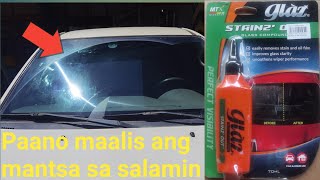 Paano maalis ang mantsa sa salamin ng inyong sasakyan [upl. by Stalder454]