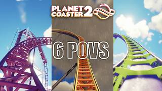 6 POVs  Planet Coaster 2 Onrides  Dive Launch Mouse [upl. by Kristal]