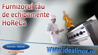 Aragaz profesional 6 arzatoare si cuptor Ideal Inox Linia 700 [upl. by Mandle]