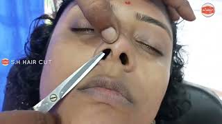 nose haircut housewife nose haircutyoutubeshortswomanshortsfeedvideoviralpleasesubscribe [upl. by Ajar80]