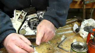 Stihl 026 chainsaw repair  Part 6 The oil pump [upl. by Cullie]