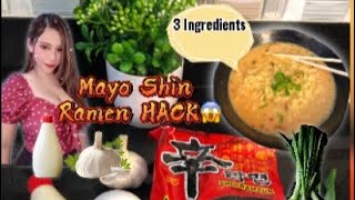 Mayo Shin Ramyun Ramen HACK😱  3 Ingredients  Easy to Cook [upl. by Gifford]