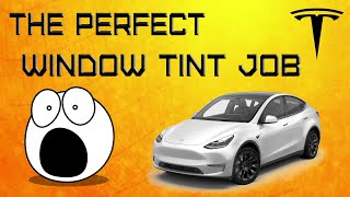 The Perfect Window Tint Job  TINT TUTORIAL TESLA MODEL Y [upl. by Kuska111]