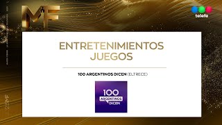 Ganador en categoría entretenimientos juegos 100 argentinos dicen  Martín Fierro 2023 [upl. by Attwood]