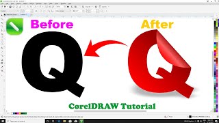 Amazing 3D Logo Design  Letter Q Logo Design ideas in Coreldraw [upl. by Asille]