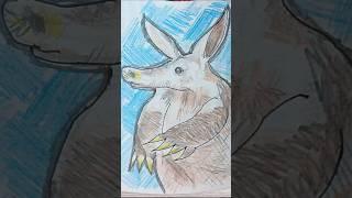 Aardvark  Slacker Sketcher art drawing cute animals sketch [upl. by Kienan710]