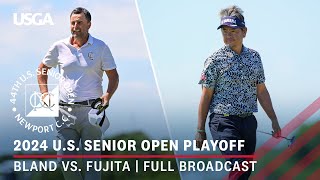 2024 US Senior Open Playoff Richard Bland amp Hiroyuki Fujita Duel at Newport CC  Full Broadcast [upl. by Aratahs684]