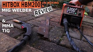 HITBOX HBM200 MIG MMA TIG Review amp unboxing [upl. by Hassadah]