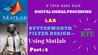 DSP Lab Butterworth filter design using Matlab command [upl. by Philemol]