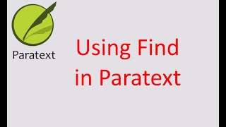 Using Find in Paratext [upl. by Devehcoy]