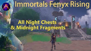 All Midnight Fragments  Night Chests  Immortals Fenyx Rising [upl. by Hcurab424]