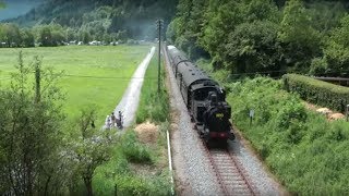 100 Jahre Bahnstrecke Schliersee Bayrischzell 70 083 41 018 10072012 Dampfzug [upl. by Enirahtac]