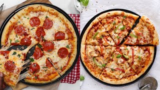 How to make the BEST HOMEMADE PIZZA  2 ways [upl. by Ahtela680]