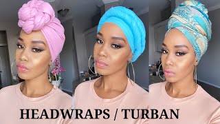 🔥 6 Quick amp EASY Headwrap Turban Styles  Tutorials Tupo1 [upl. by Eiramllij73]