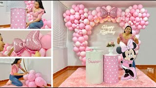 Como hacer un Arco de Globos – 🎀 Decoración Minnie Mouse 🎀 [upl. by Launame]