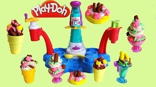 Play Doh Magic Swirl Ice Cream Shoppe Unboxing [upl. by Hairacaz]