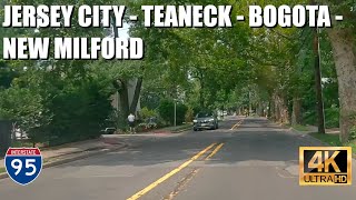 New Jersey drive Jersey City to New Milford via I95 Teaneck amp Bogota 4K [upl. by Elkin]