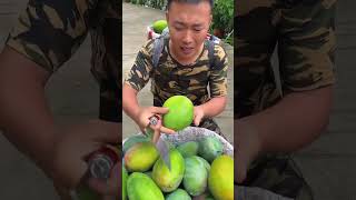 Satisfying fresh fruit mango apple fruit shorts [upl. by Cave]