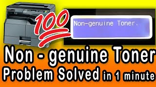 Non Genuine Toner Problem Solved in One minute Kyocera taskalfa1800  non genuine toner error [upl. by Eceeryt]