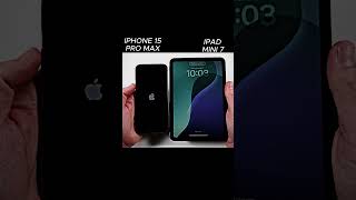 IPHONE 15 PRO MAX VS IPAD MINI 7 SPEED TEST [upl. by Albers]