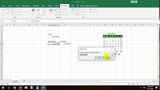 How to Add DatePicker Calendar to Cells in Excel 2019 [upl. by Akirehs322]