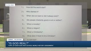 Is God real Skiatook Public School research assignment causing controversy [upl. by Rudman892]