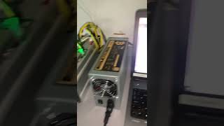 Antminer S9 bitcoin miner on solar panels and battery [upl. by Sadella]