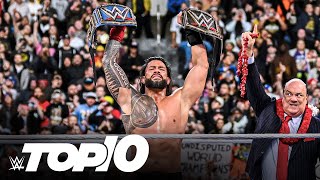 Roman Reigns’ greatest wins WWE Top 10 Feb 4 2024 [upl. by Ariahay]