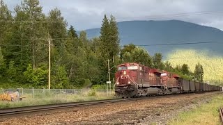 Canadian Pacific Freight Train rolling through Revelstoke BC [upl. by Joya]