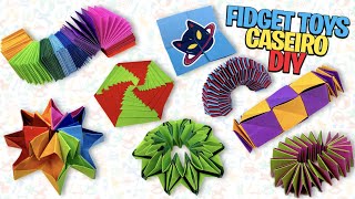 8 FIDGET TOYS FÁCEIS DE PAPEL  COMO FAZER FIDGET TOYS CASEIRO 12  TIO LUCAS [upl. by Ruphina201]