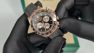 Rolex Daytona OysterFlex Rose Gold Black Dial 126515 [upl. by Nyladnewg]