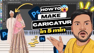 how to make wedding caricature tutorial for beginners [upl. by Sperling]