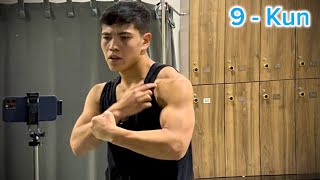 Zaldagi 9  kunim  Yelka biceps va triceps mashgulotim Gym vlog  Diyorbek Xayitov [upl. by Ozen]