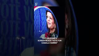 Iconic Las Vegas Sphere Displays quotVote for Kamala Harrisquot  Subscribe to Firstpost [upl. by Tam]