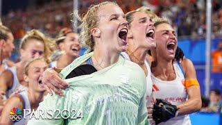 Netherlands secures firstever hockey OLYMPIC SWEEP with win over China  Paris Olympics [upl. by Dorolisa]