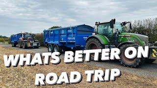 FENDT VS VALTRA ON A ROAD HAUL AnswerAsAPercent 1294 [upl. by Zebulen214]