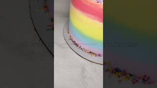 White chocolate truffle cake with rainbow 🌈 colours cake cakedesign chennaihomebaker [upl. by Jayme]