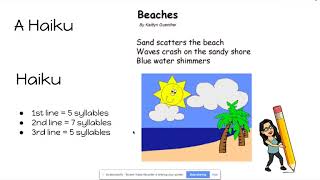 How to write 6 different types of poems Limerick Cinquain Haiku Free verse Couplet Shape poem [upl. by Elwyn]