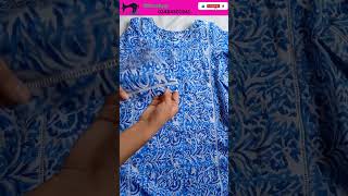 Seeri lace kurta design New neck design viralvideo shorts sewing [upl. by Gnav]