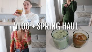 VLOG morning at home  try on haul ft for love and lemons reformation amp more [upl. by Aicener]