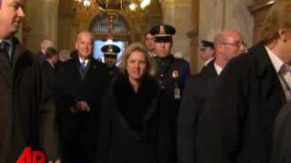 Inauguration Obama Arrives at Capitol [upl. by Wildon]