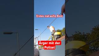 Erstes Mal durch die Schleuse direkt Ärger mit der Wasserschutzpolizei 🚔WaterPolice BoatingFail [upl. by Gnanmos347]