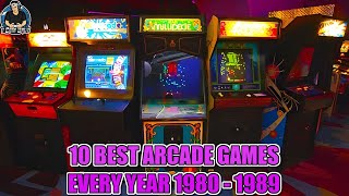 Top 10 Arcades Games Every Year From 19801989 100 Games [upl. by Eade]