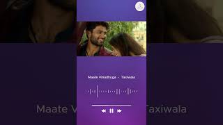 Maate Vinadhuga Song  taxiwala  vijay  priyankajawalkar shorts trending short love trend [upl. by Ellenaj]