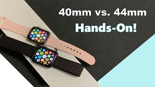 40mm vs 44mm Apple Watch Series 4 HandsOn Comparison  unboxing [upl. by Fellows514]