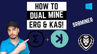 How to Dual Mine Ergo and Kaspa  SRBMINER  Windows [upl. by Nennahs739]