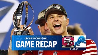 49ers advance to SUPER BOWL complete HISTORIC 2ndhalf COMEBACK  Game Recap  CBS Sports [upl. by Akemehs]