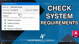 AutoCAD How to Check Diagnostics and System Requirements [upl. by Sacksen]