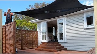 How to Install Shade Sails  Mitre 10 Easy As DIY [upl. by Oralla]