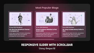 Create a Responsive Slider with Scrollbar using SwiperJS  StepbyStep Tutorial  devRasen [upl. by Laurianne]